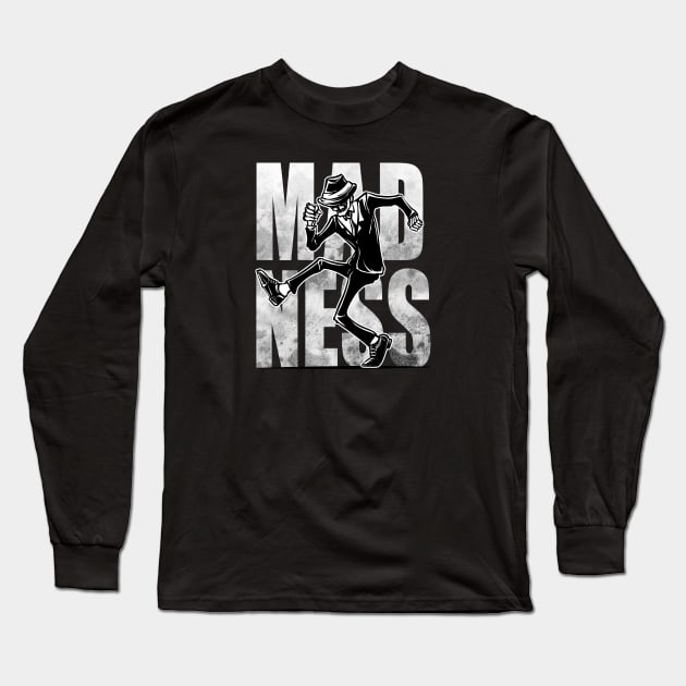 Madness Skull dance illustration design Long Sleeve T-Shirt by ROCKHOPPER